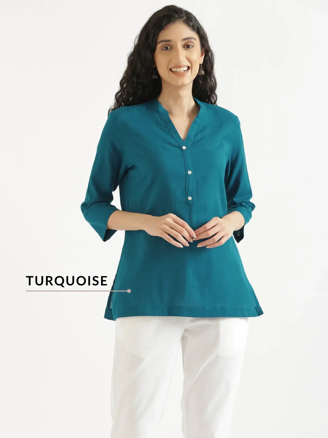 Pick Any 2 Women Airy Linen Short Kurta