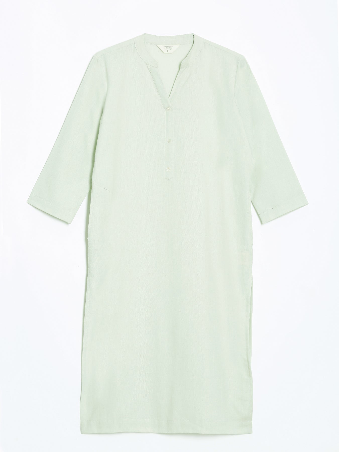 Mint Green Airy Linen Long Kurta