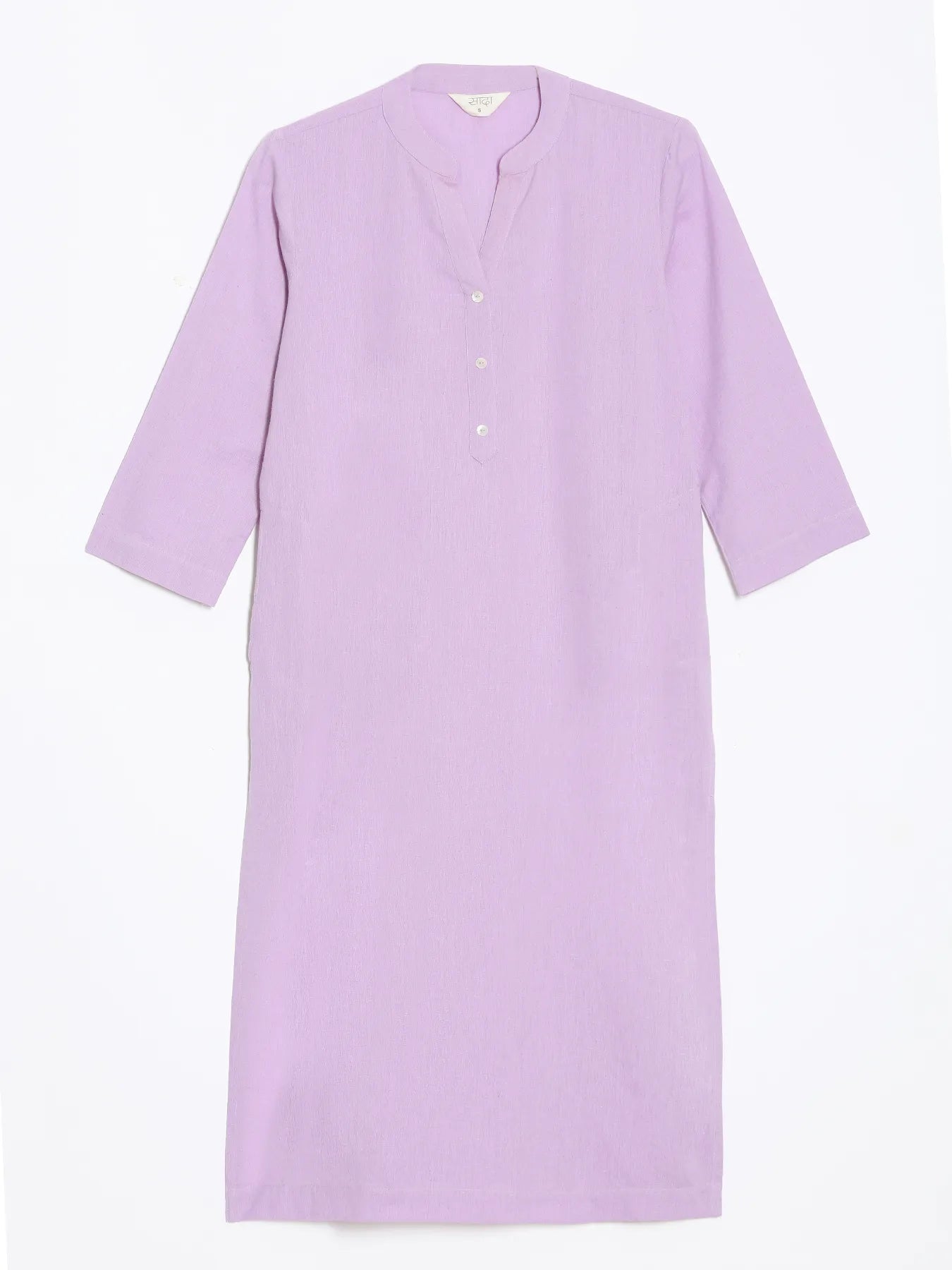 Women Lilac Airy Linen Long Kurta