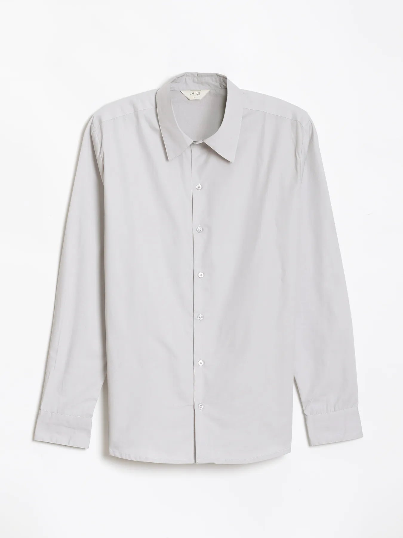 Men Light Grey Better Cotton Full Sleeve Shirt
