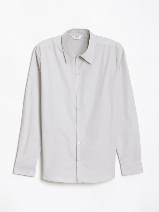 Men Light Grey Better Cotton Full Sleeve Shirt