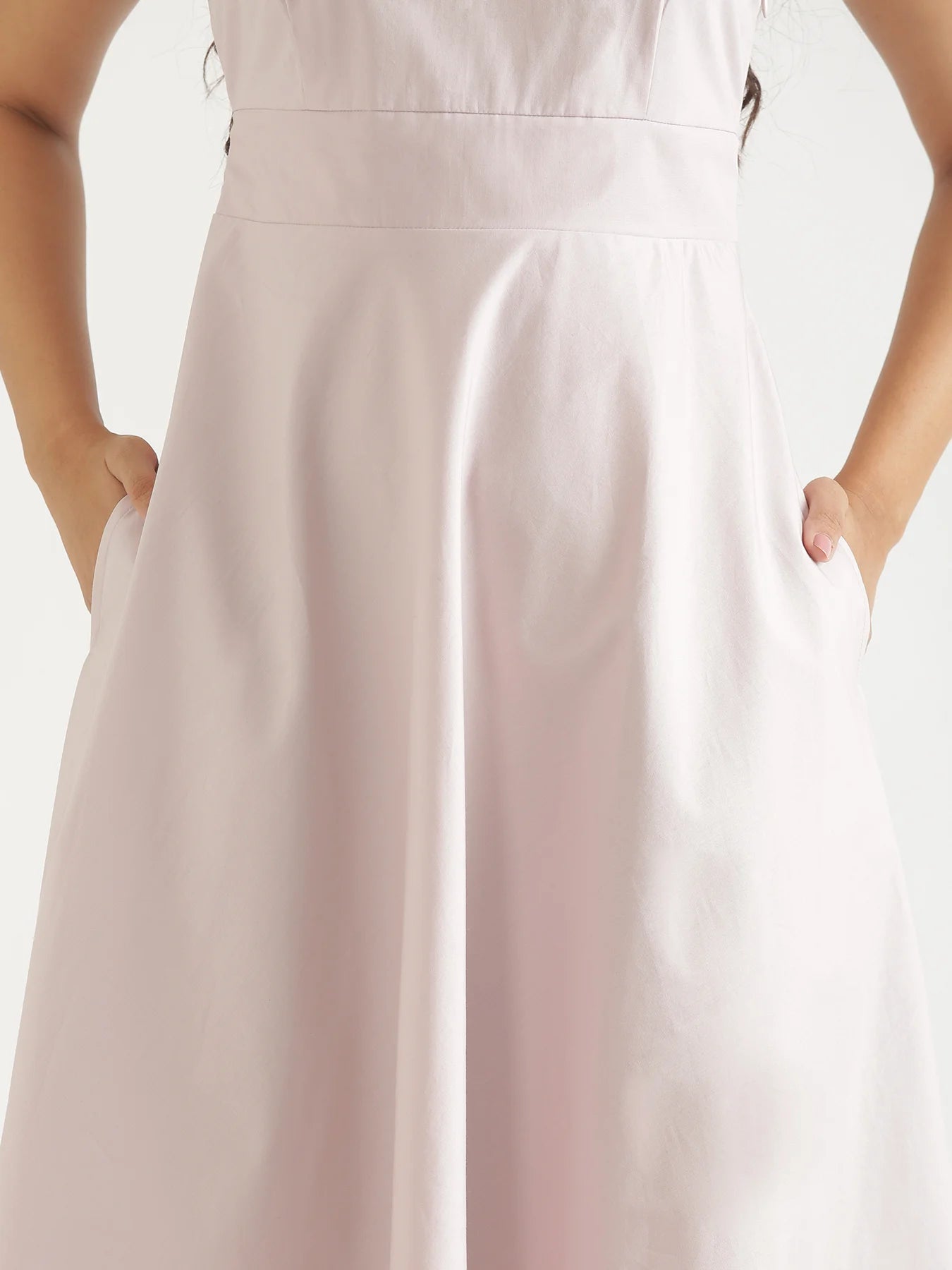 Women Mauve Pink Better Cotton Flared Dress