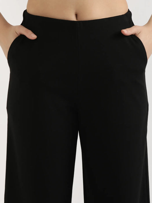 Women Black Wide Leg Pants