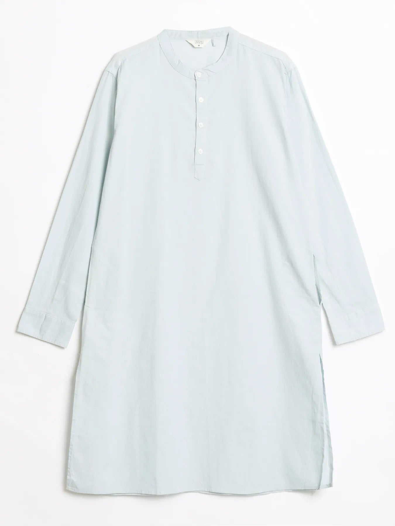 Men Sky Blue Airy Linen Long Kurta