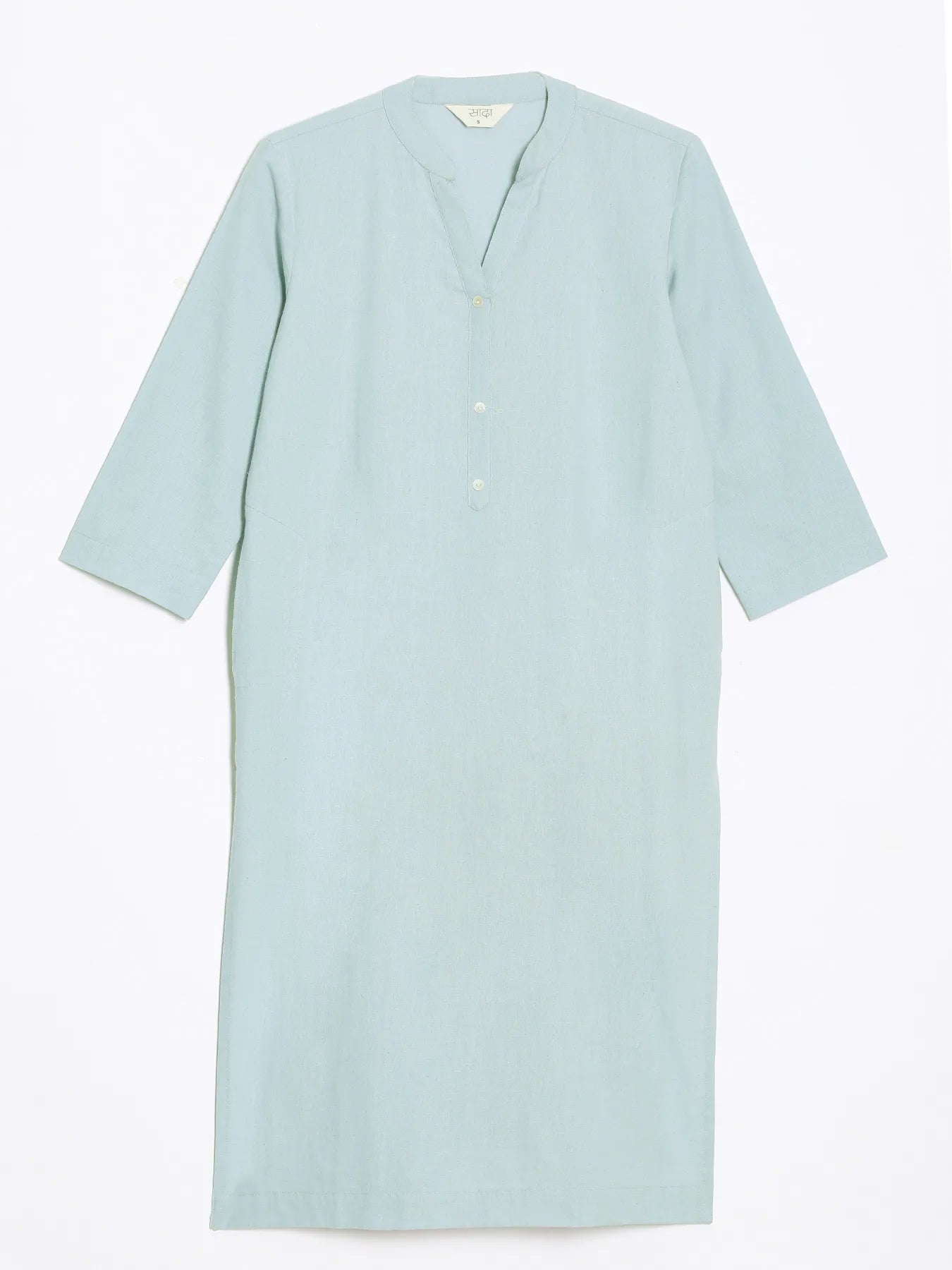 Women Sky Blue Airy Linen Long Kurta