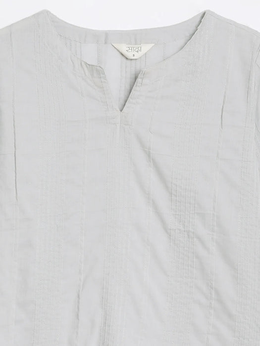 Women Grey Everyday Cotton Top