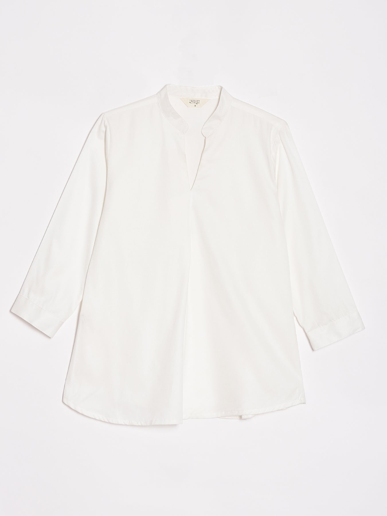 White Viscose Pleated Top