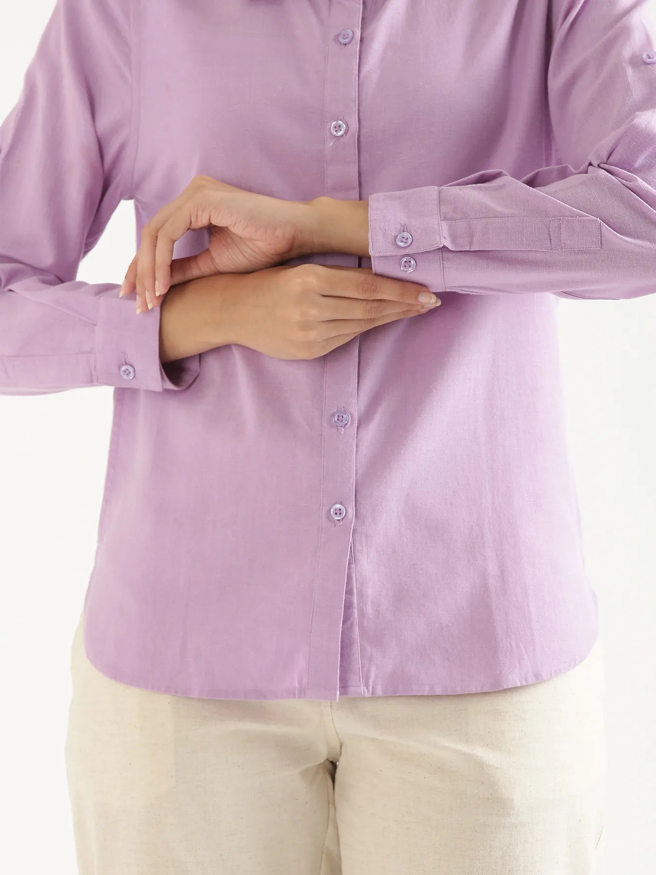 Women Lilac Airy-Linen Shirt