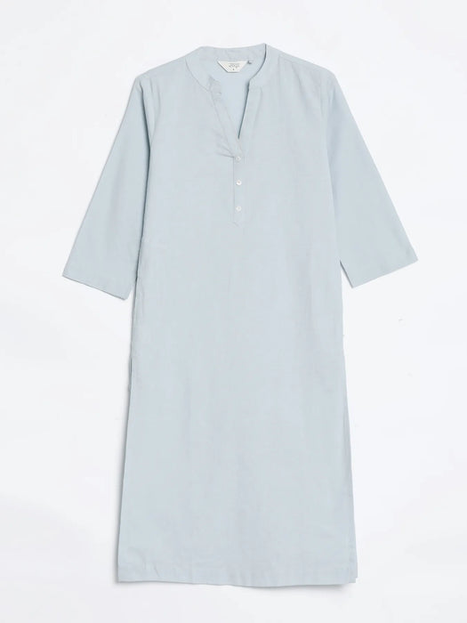 Women Sky Blue Airy Linen Long Kurta