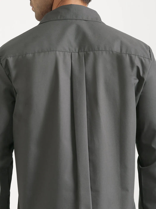Men Dark Grey Better Cotton Full Sleeve Shirt