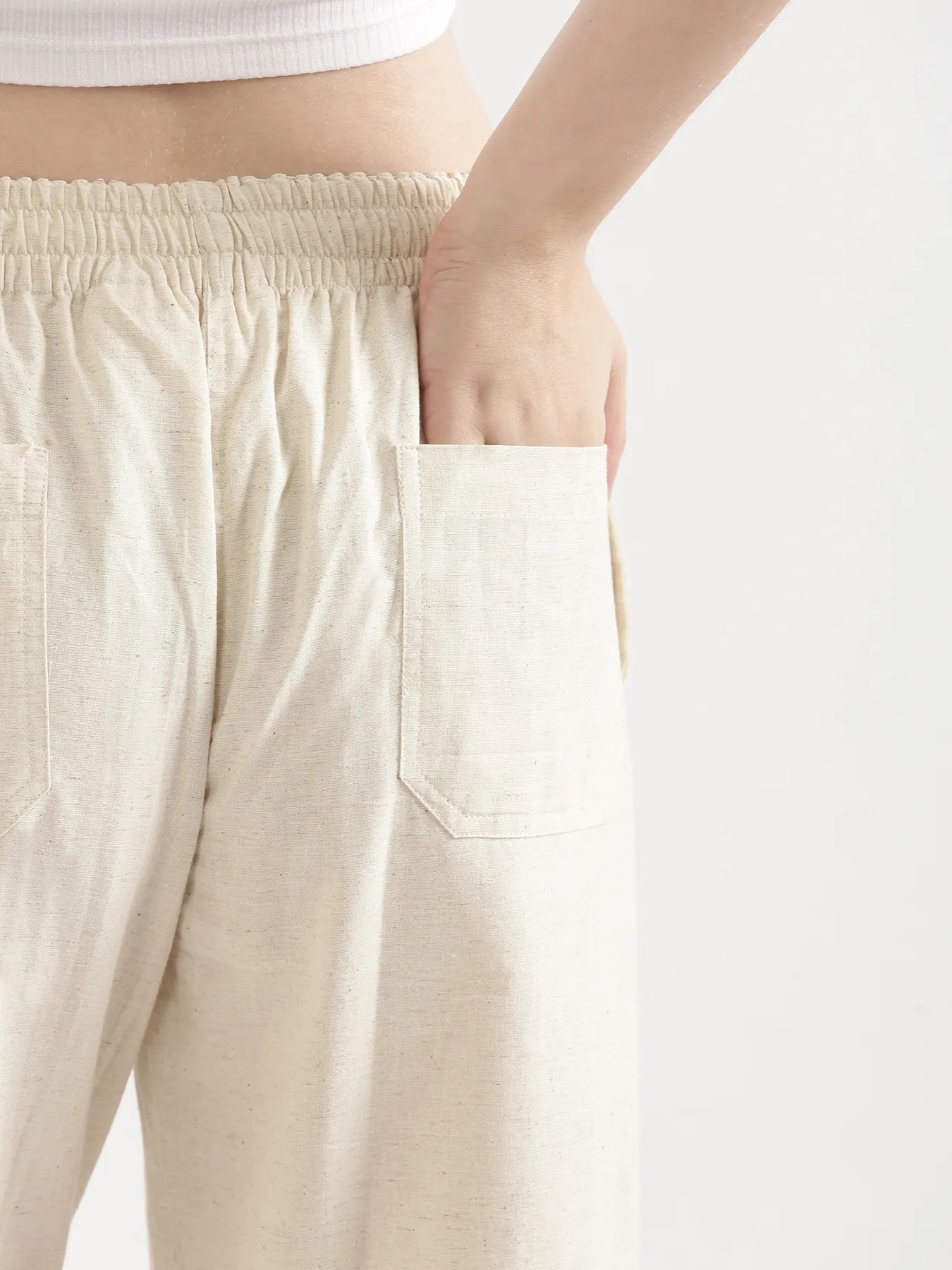 Ecru Airy Linen Co-ord Set
