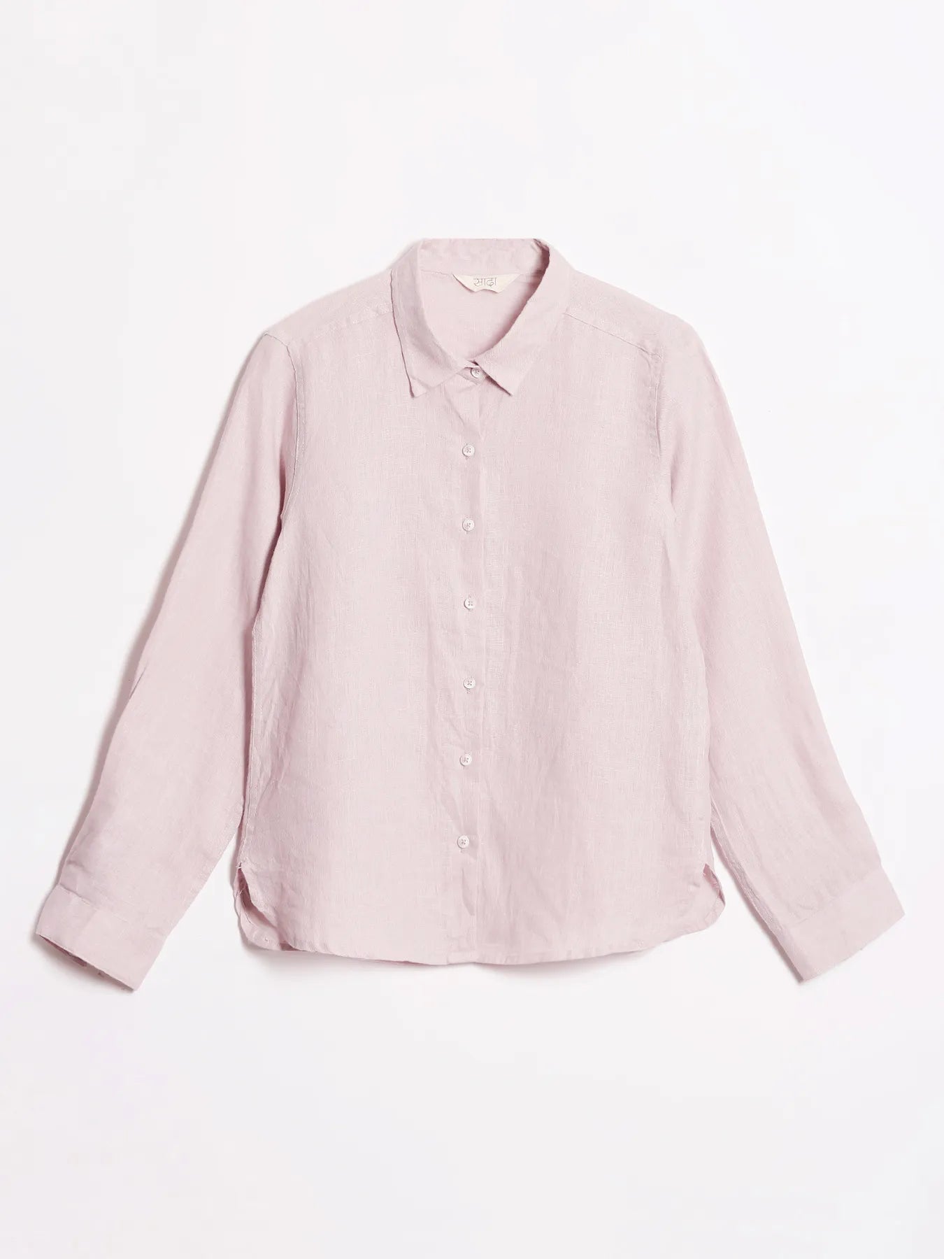Women Light Pink Pure Linen Shirt