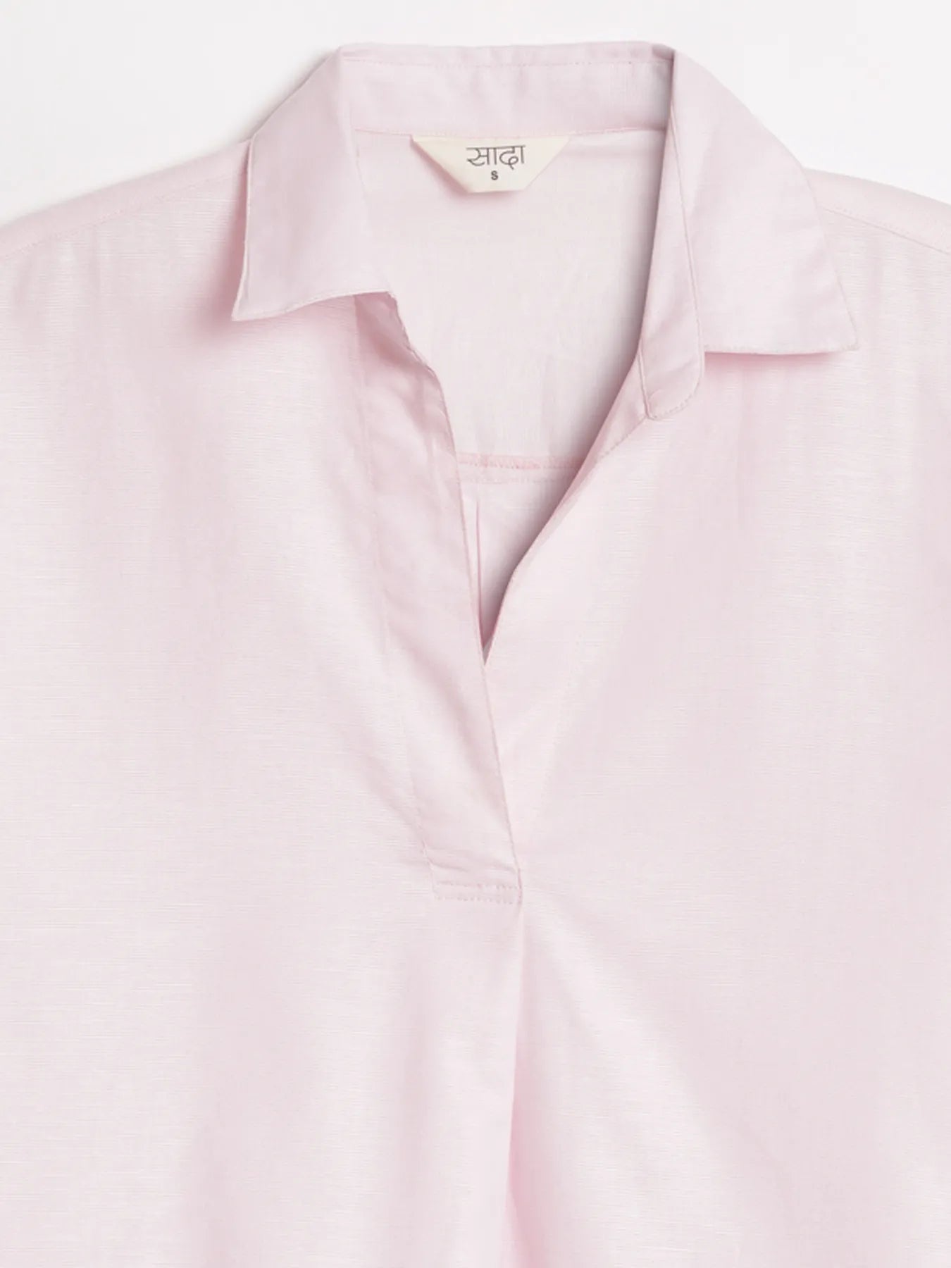 Women Blush Pink Linen Blend Pleated Top & White Airy Linen Wide Leg Pants Pant Set