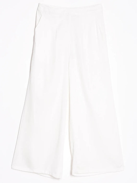 Women White Viscose Palazzo Pant