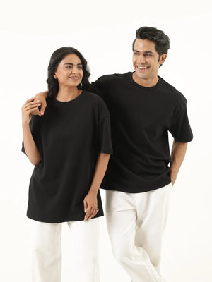 Unisex Black Oversized T-shirt