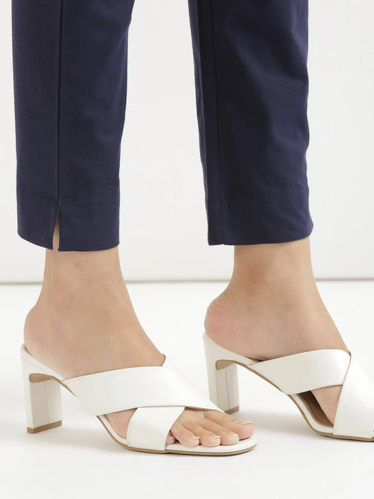 Women Navy Blue Cotton Pant