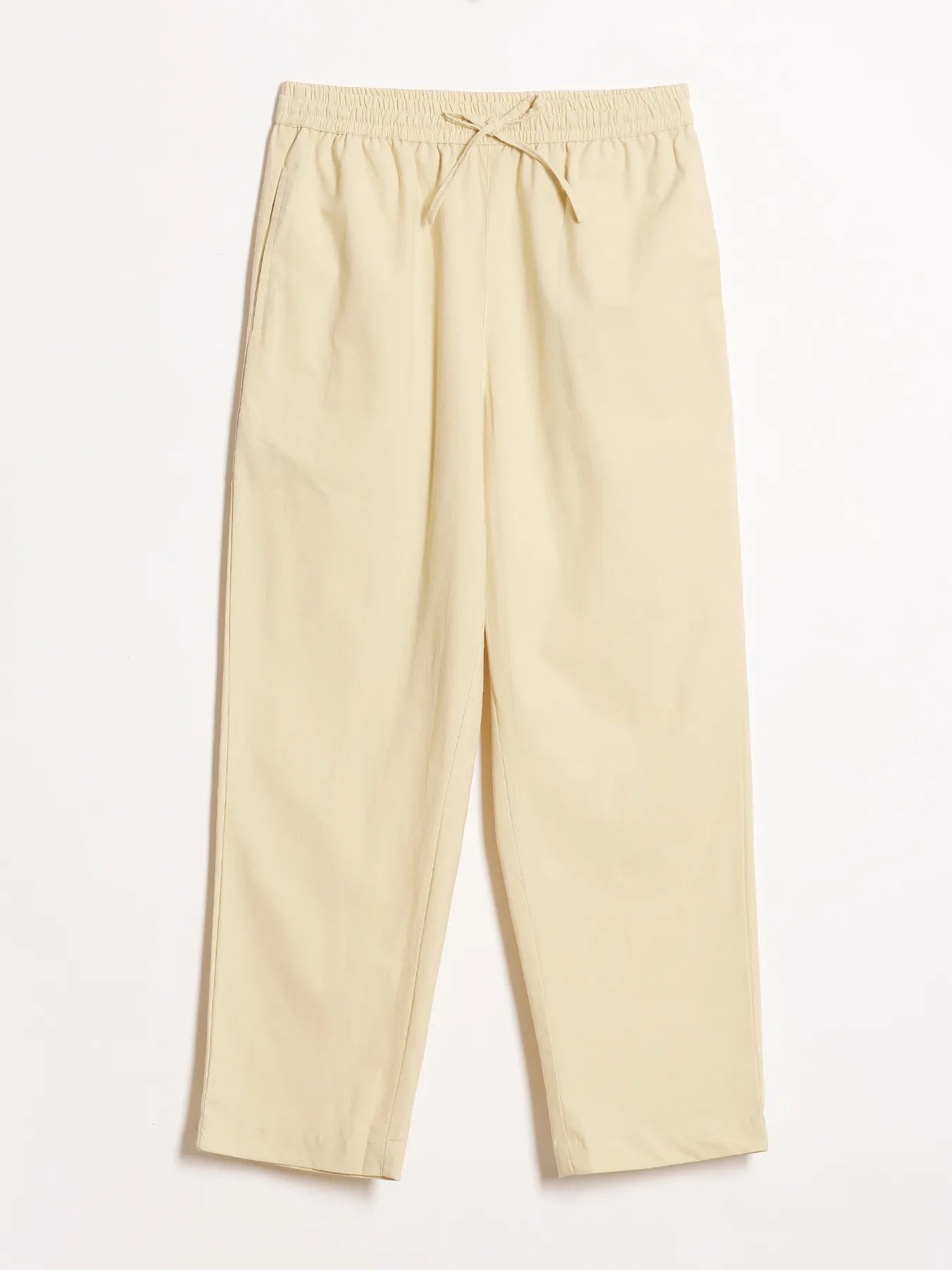 Women Beige Cotton Straight Pant