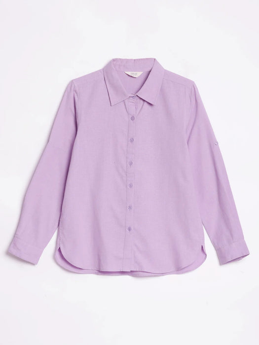 Women Lilac Airy-Linen Shirt
