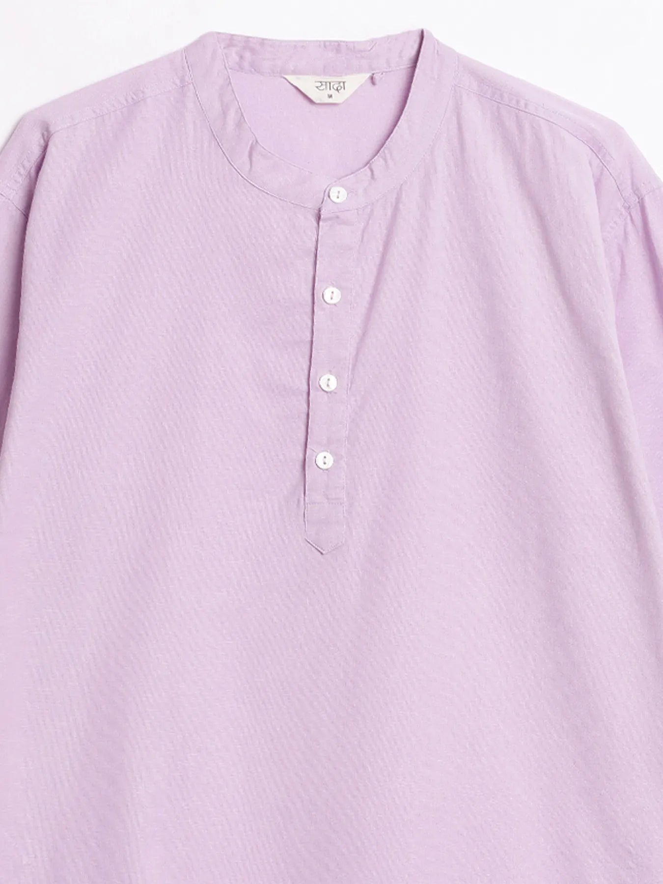 Men Lilac Airy Linen Long Kurta