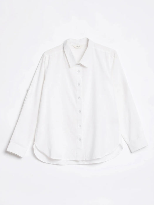 Women White Airy-Linen Shirt