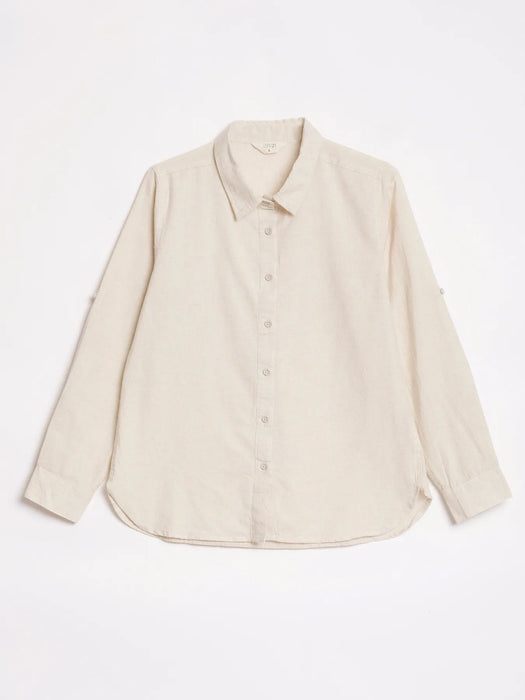 Women Ecru Airy-Linen Shirt