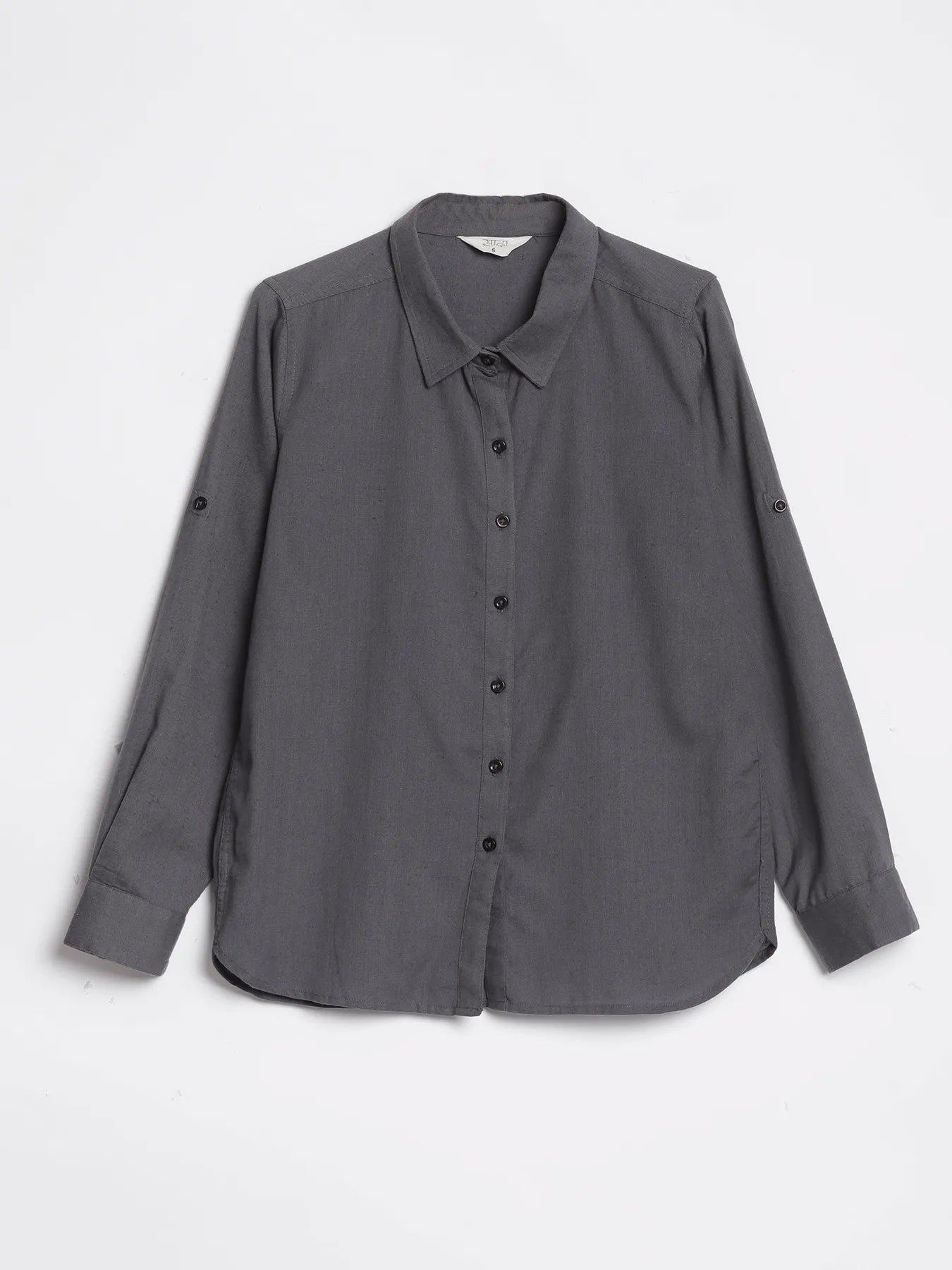 Women Slate Grey Airy-Linen Shirt