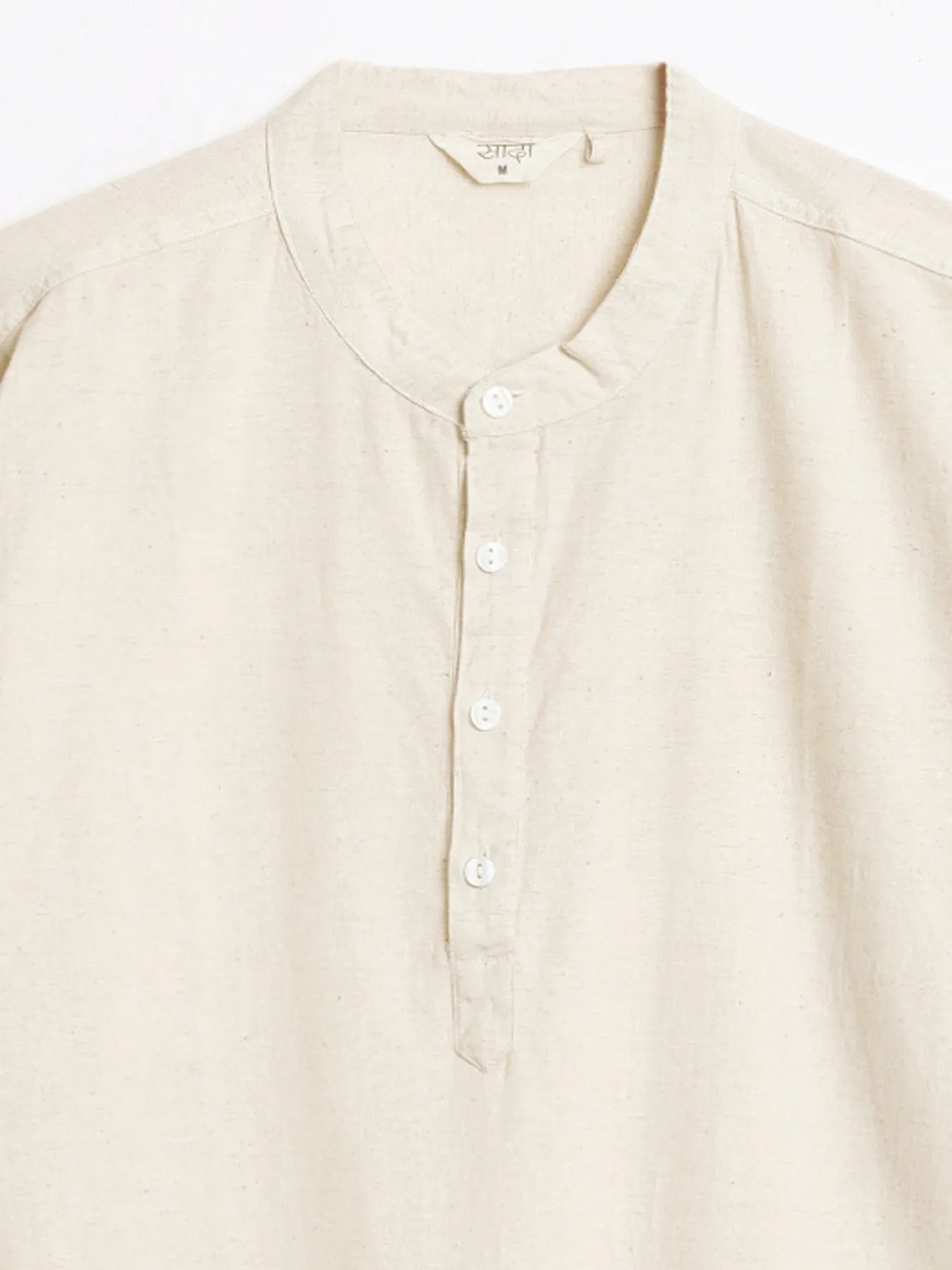 Men Ecru Airy Linen Long Kurta