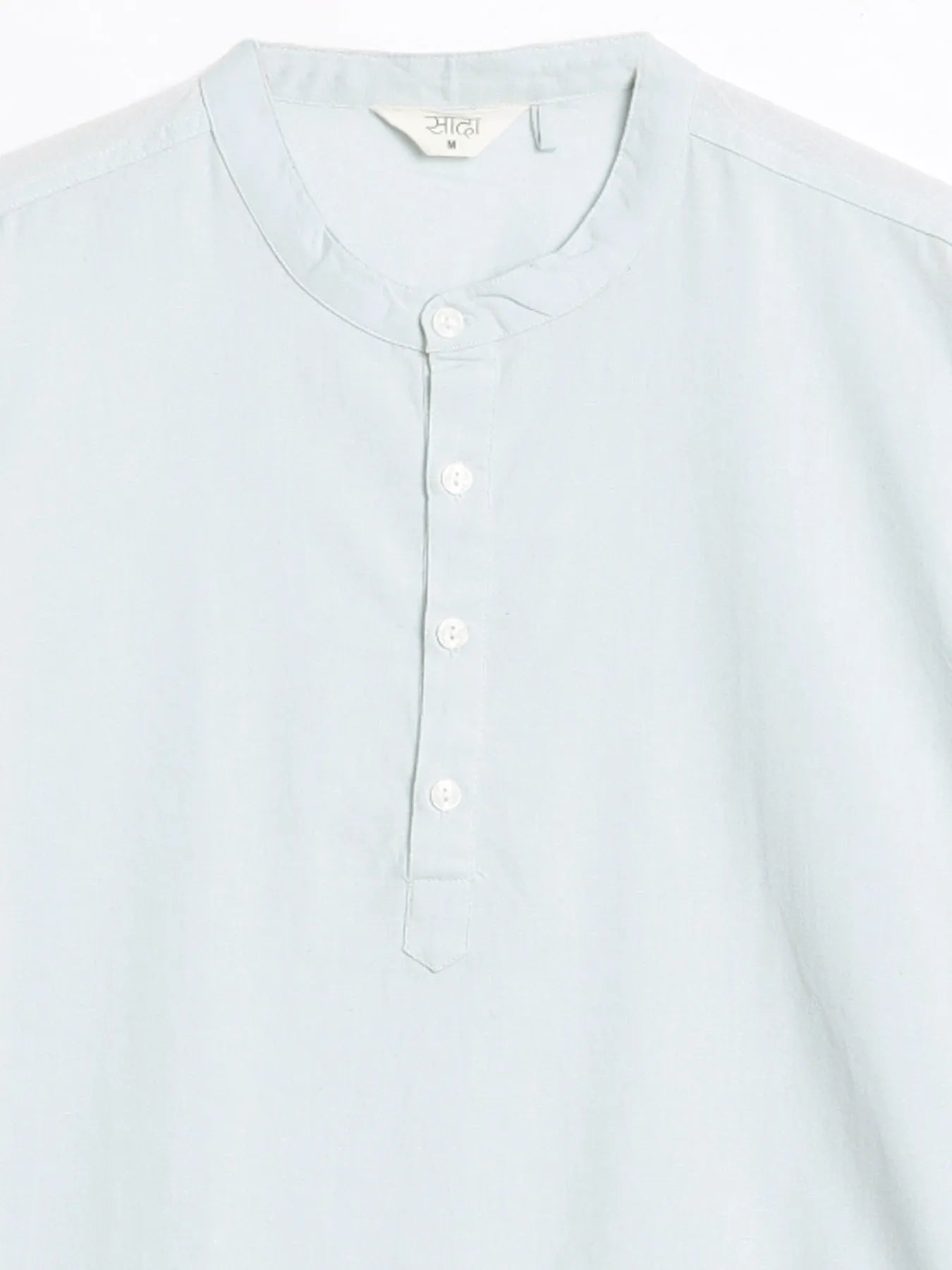 Men Sky Blue Airy Linen Long Kurta