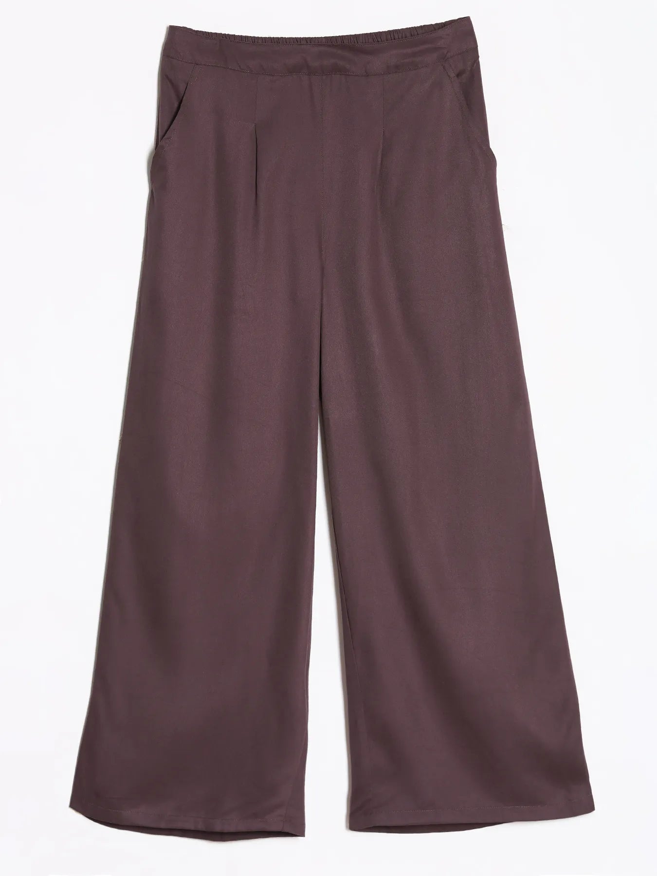 Women Brinjal Viscose Palazzo Pant
