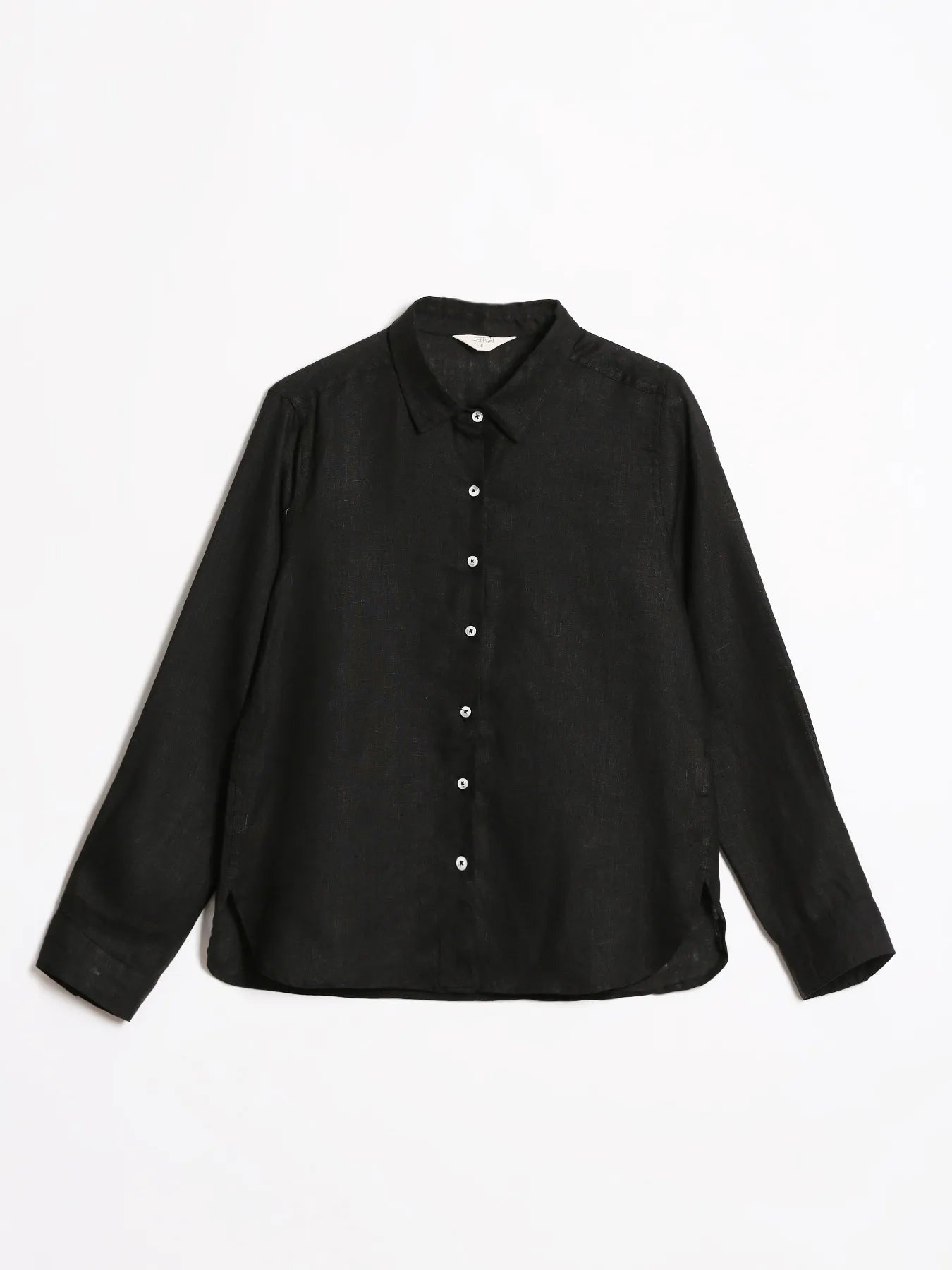 Women Black Pure Linen Shirt