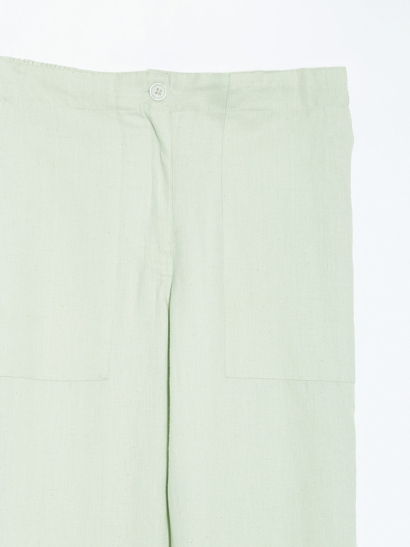 Mint Green Airy Linen Pants