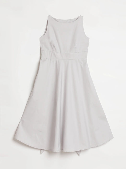 Women Grey Better Cotton Flared Dress