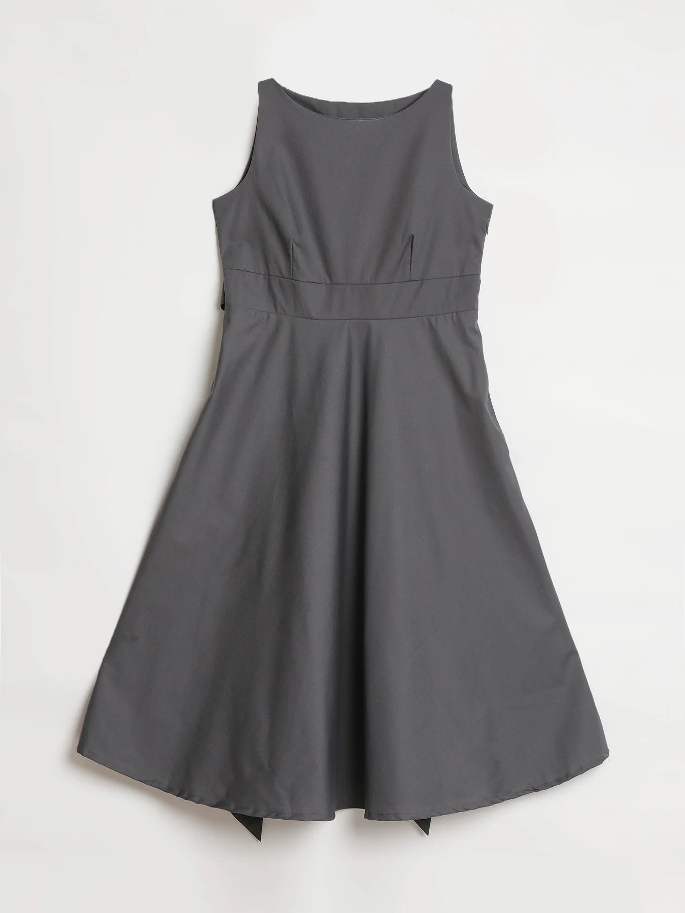 Women Dark Grey Better Cotton  Flared Dress