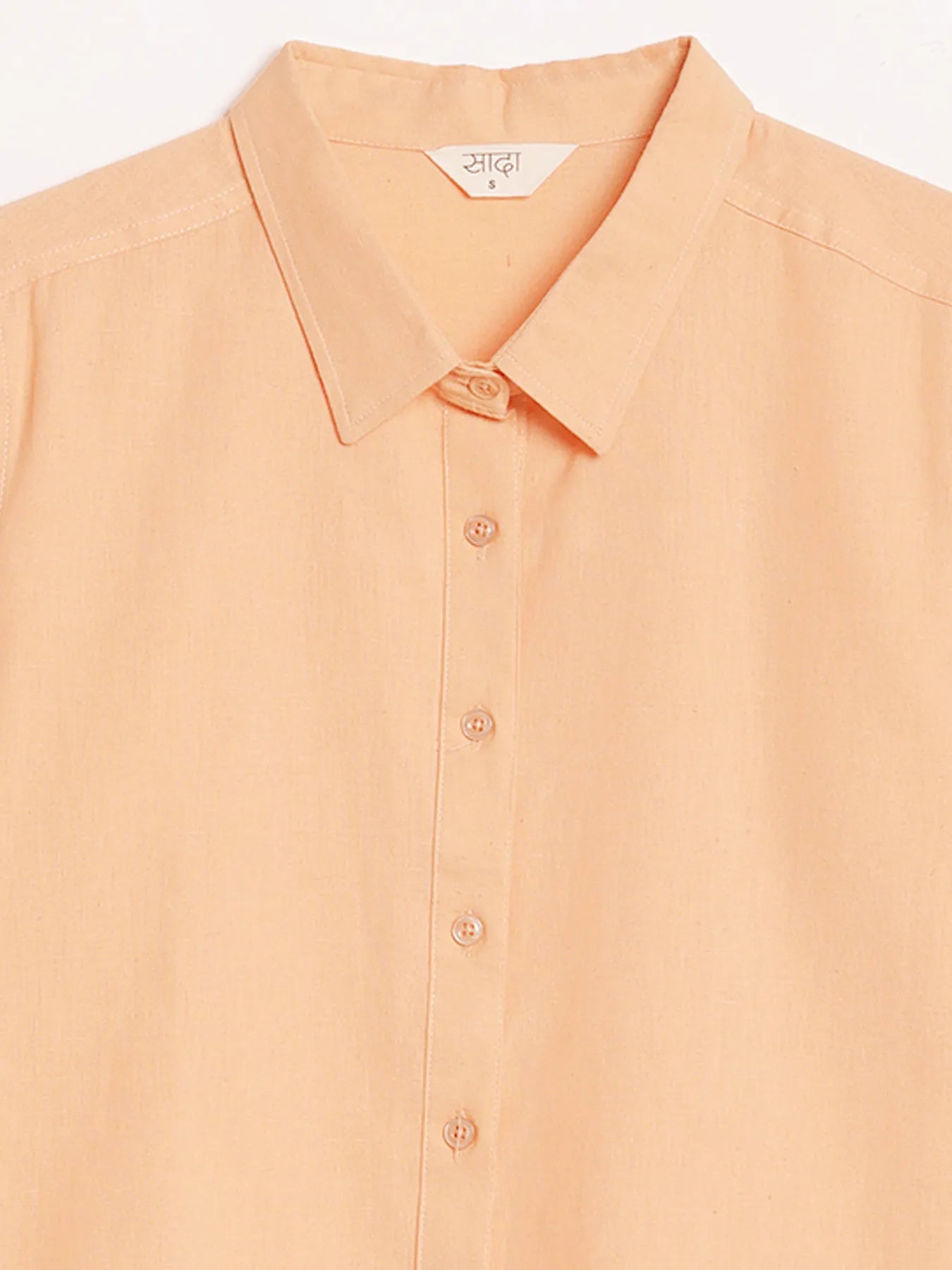 Women Peach Airy-Linen Shirt