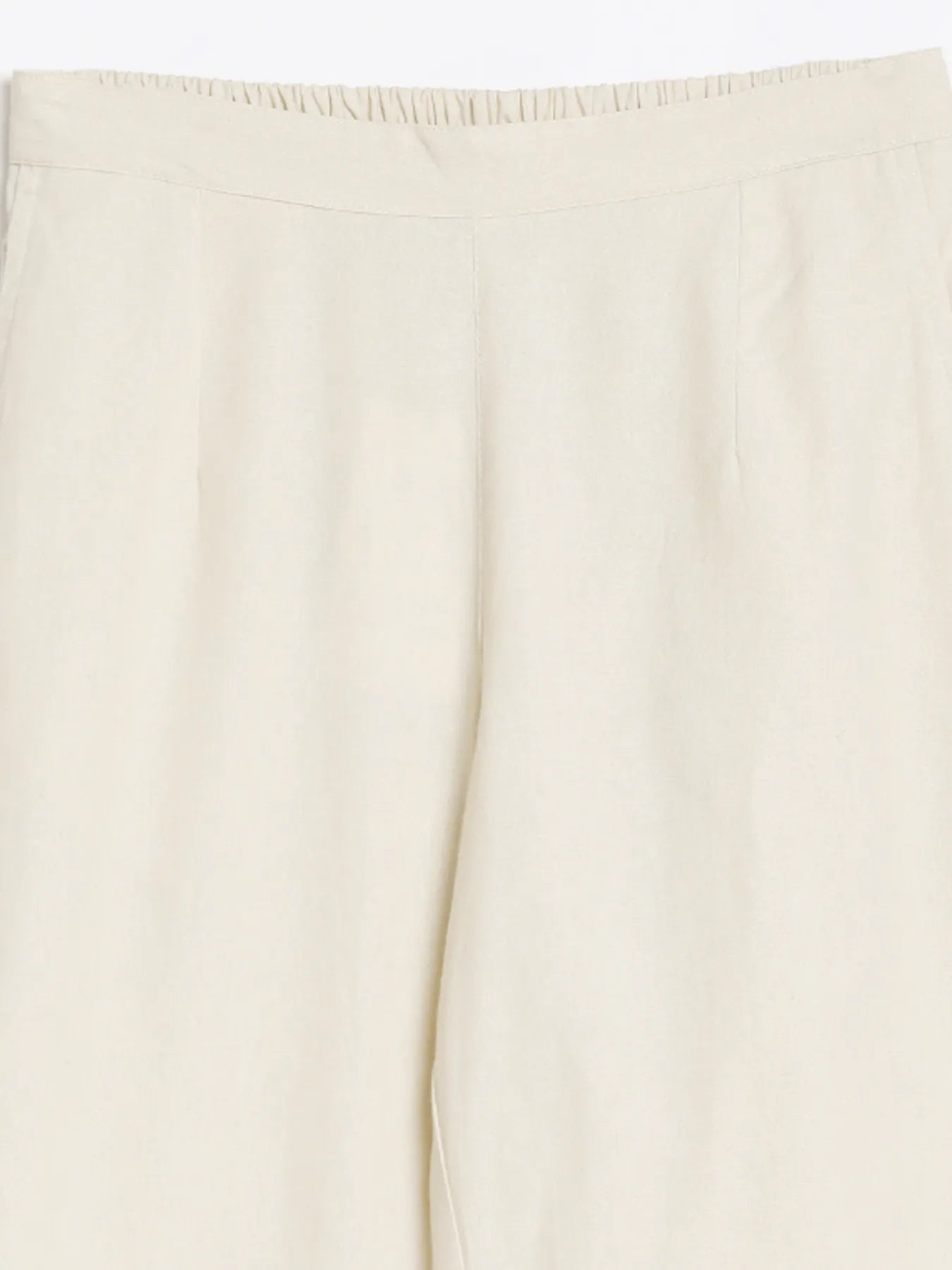 Women Beige Straight Fit Formal Pants