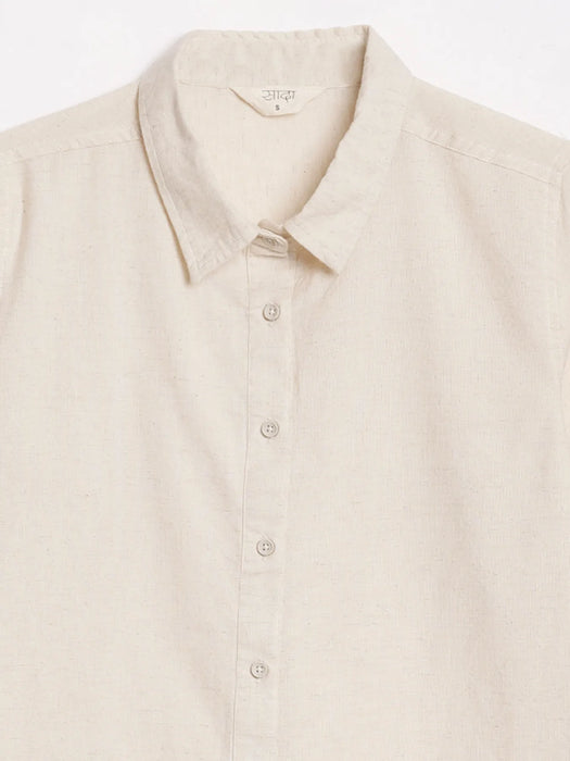 Women Ecru Airy-Linen Shirt