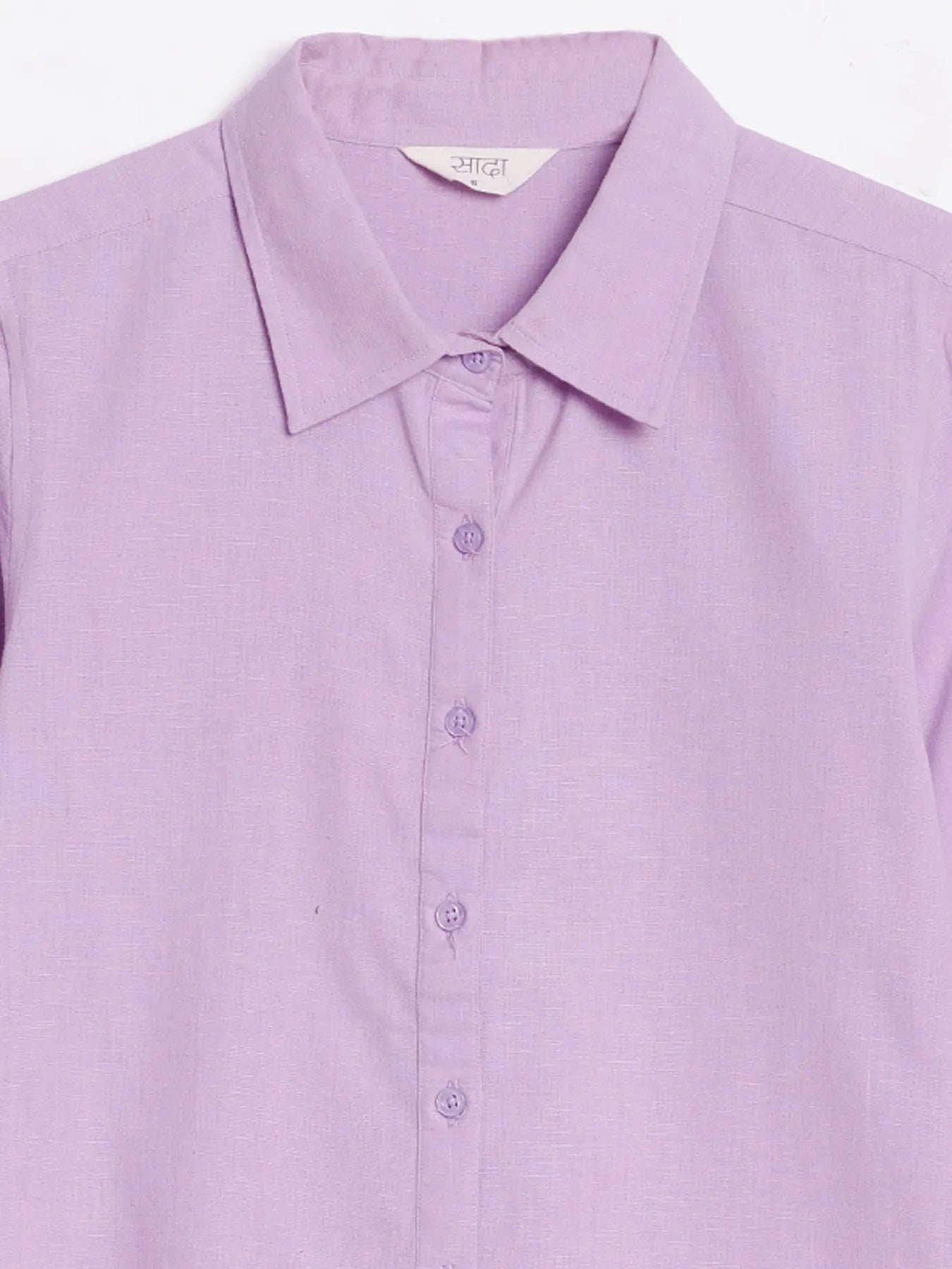 Women Lilac Airy-Linen Shirt