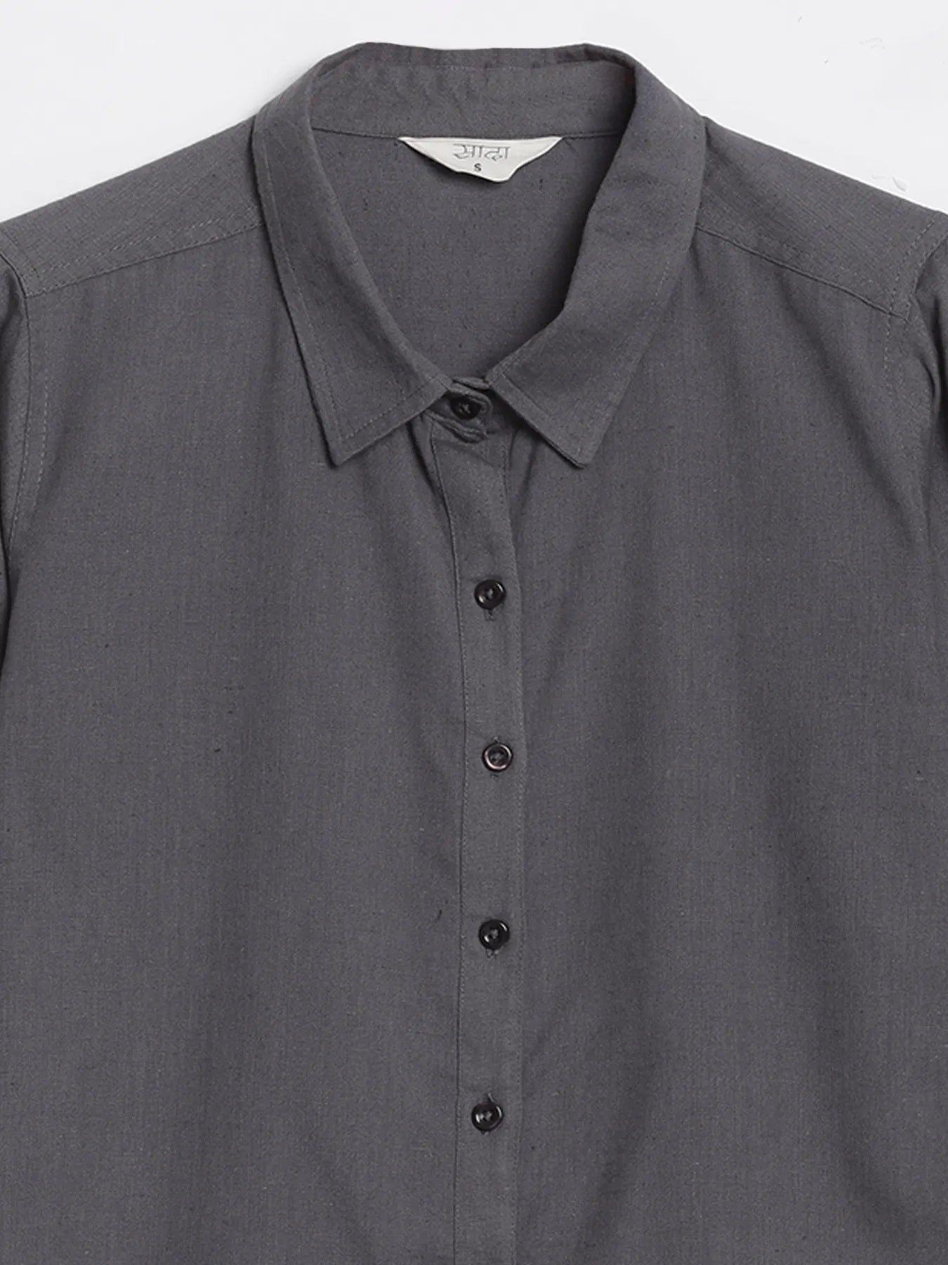 Women Slate Grey Airy-Linen Shirt