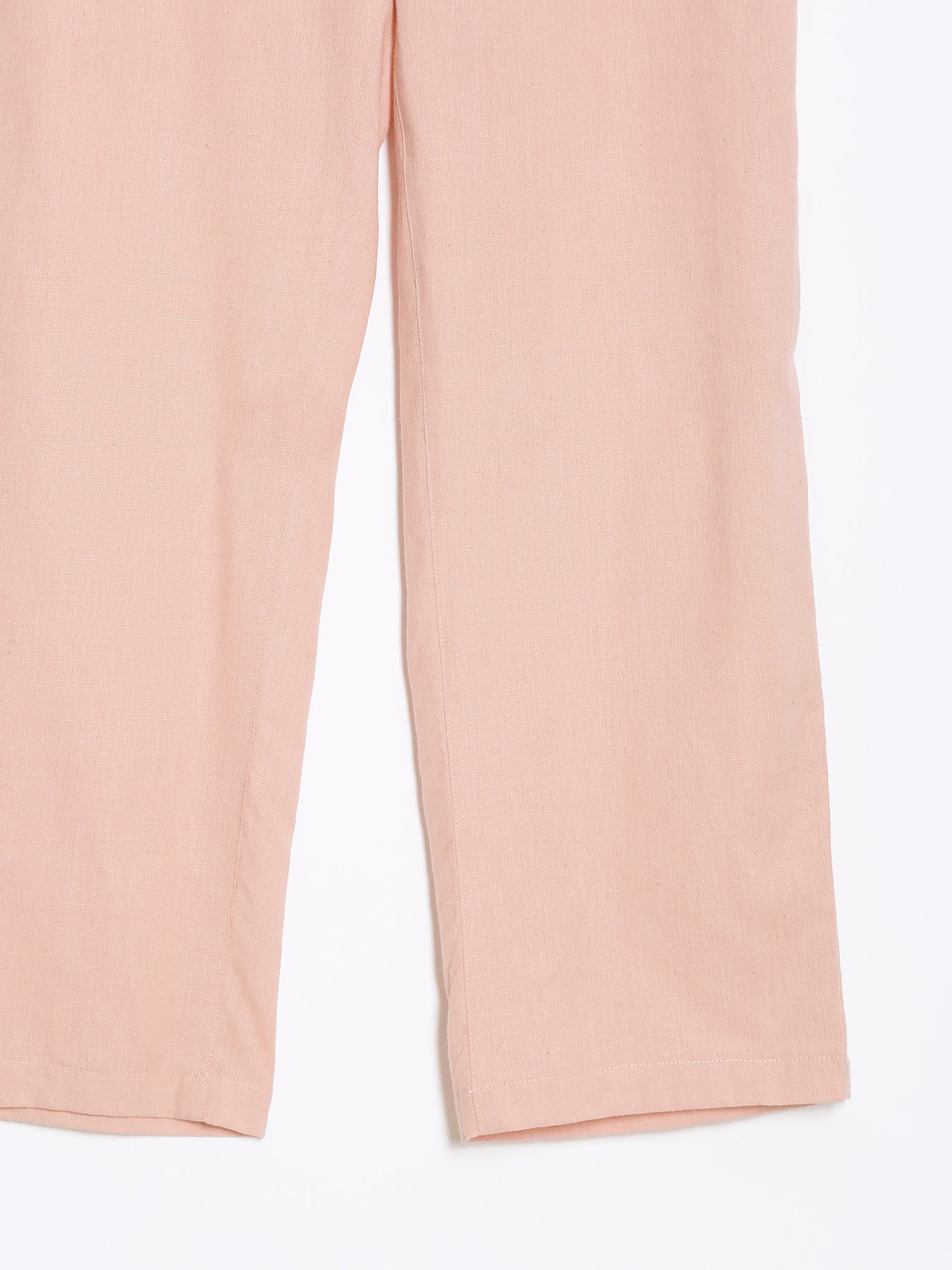 Salmon Pink Airy Linen Pants