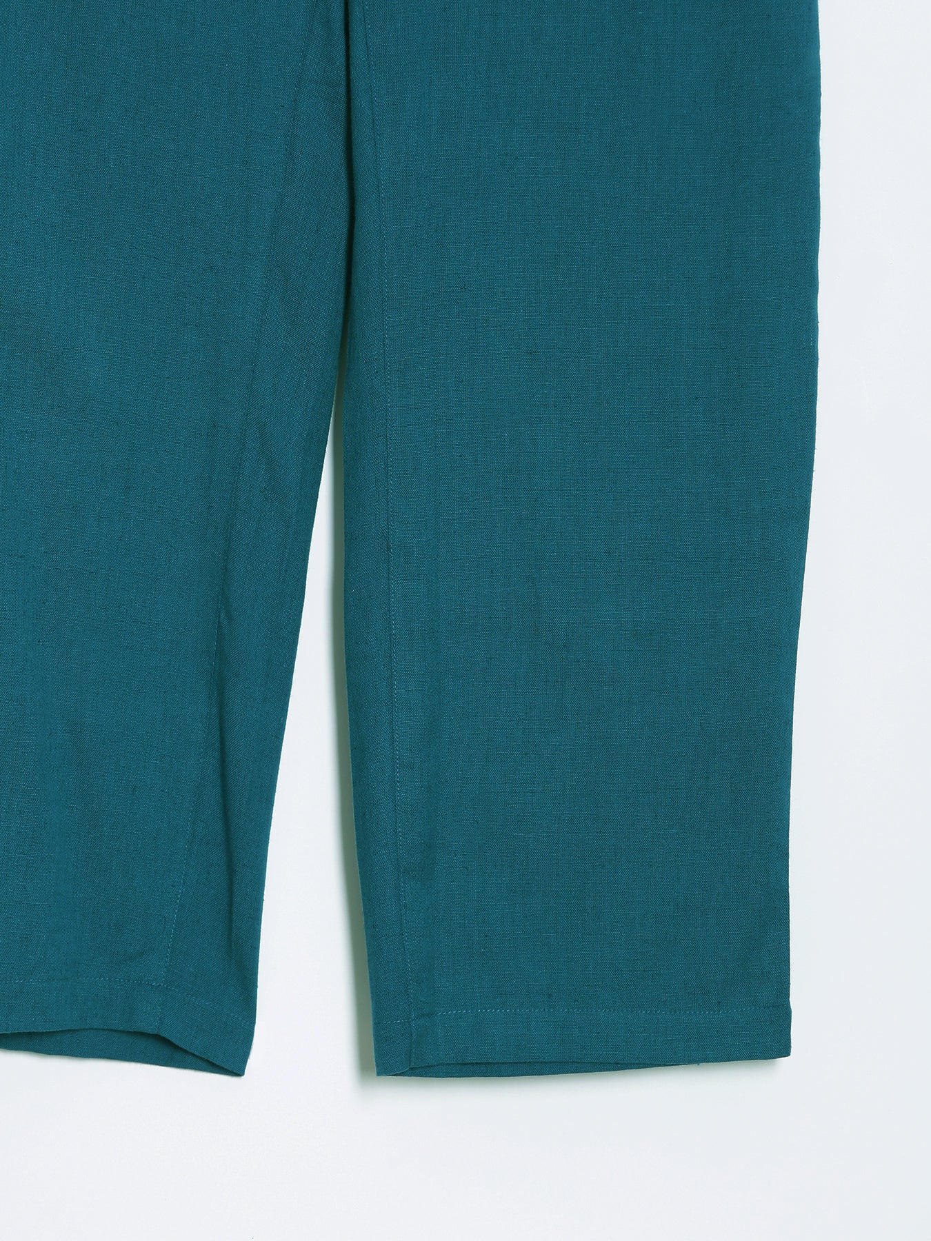 Turquoise Airy Linen Pants