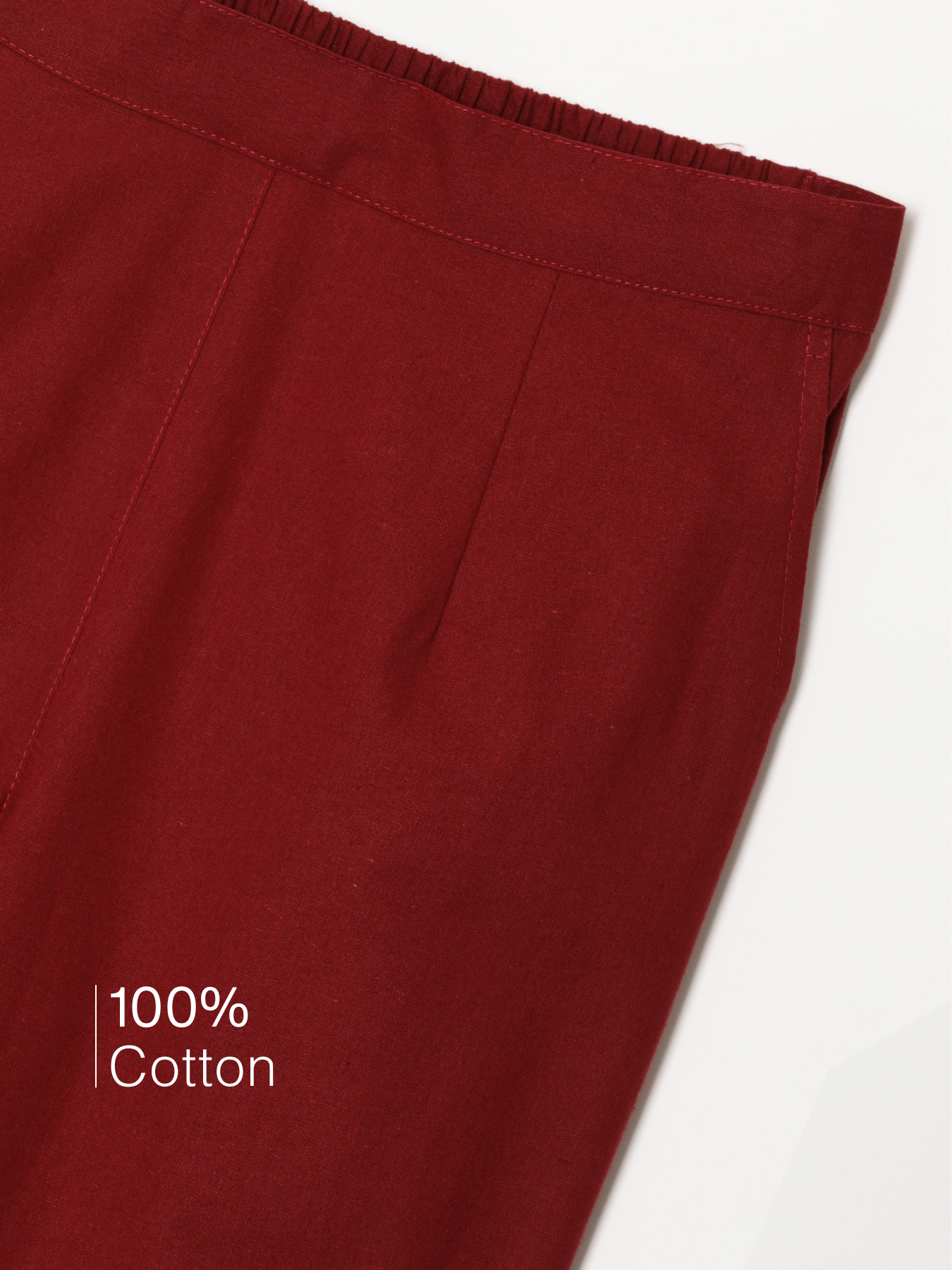 Maroon 100% Cotton - Everyday Pants