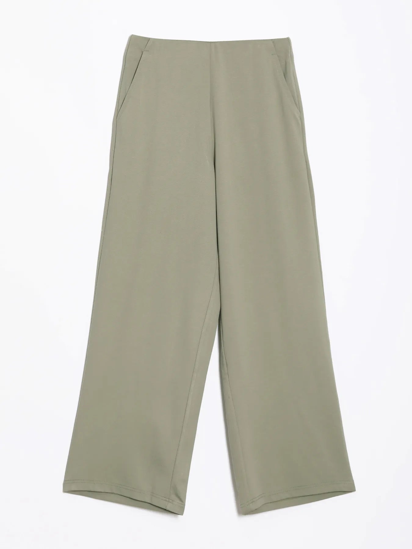 Women Mint Green Wide Leg Pants