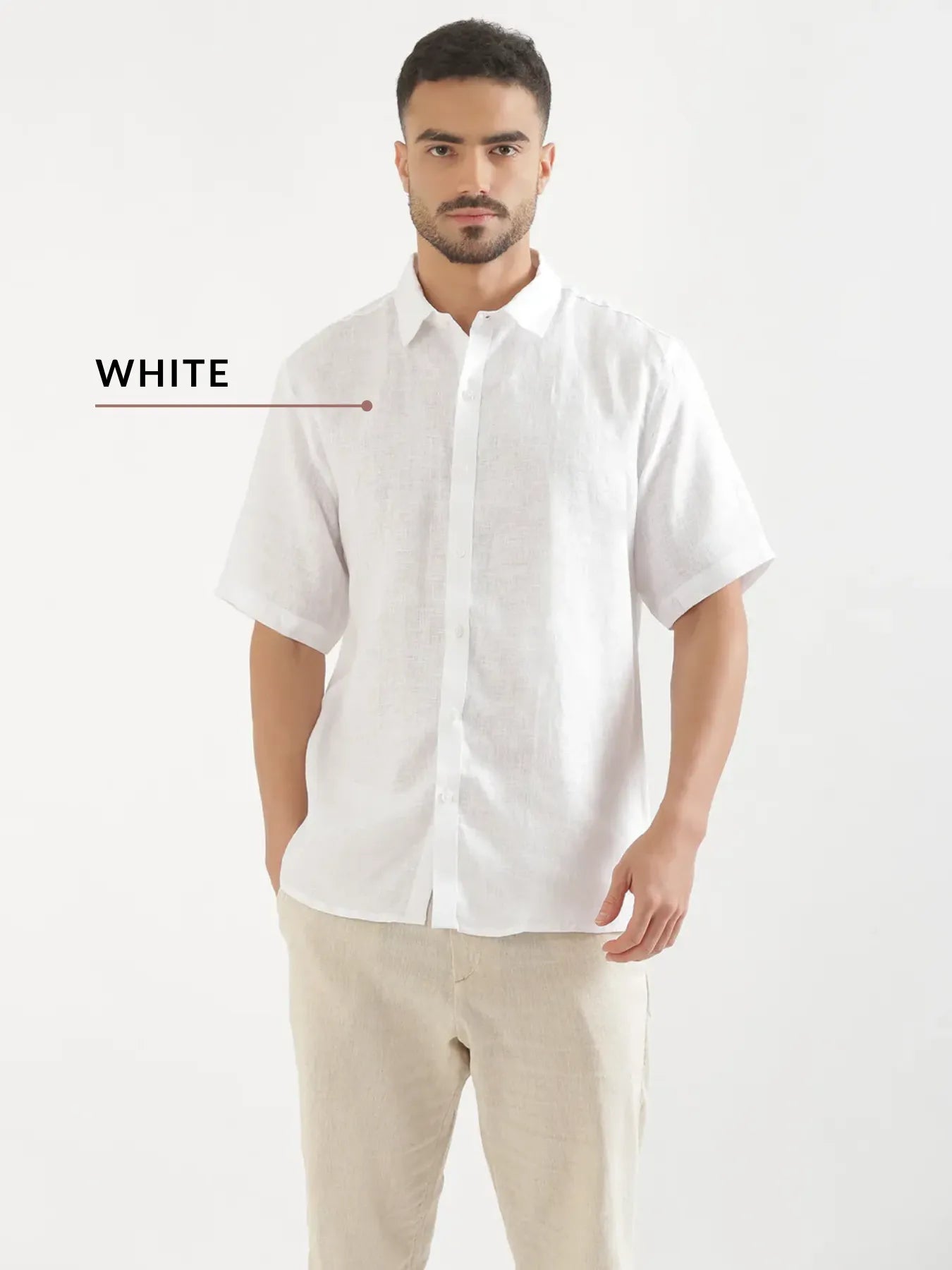 Pick Any 4 Men 100% Half Sleeve Linen Shirts