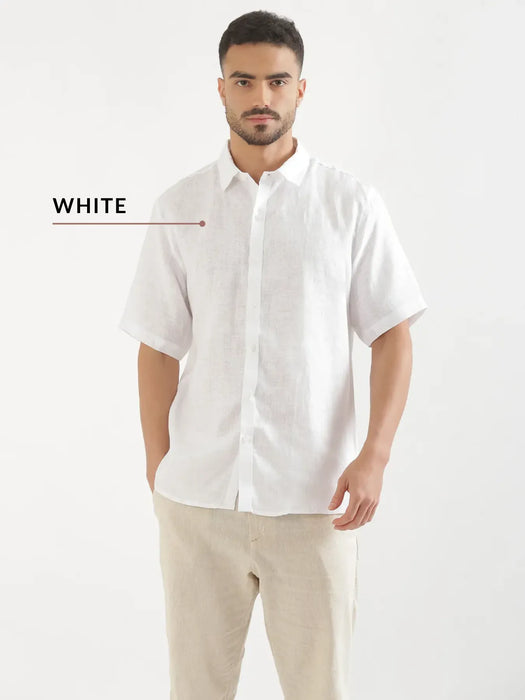 Pick Any 4 Men 100% Half Sleeve Linen Shirts
