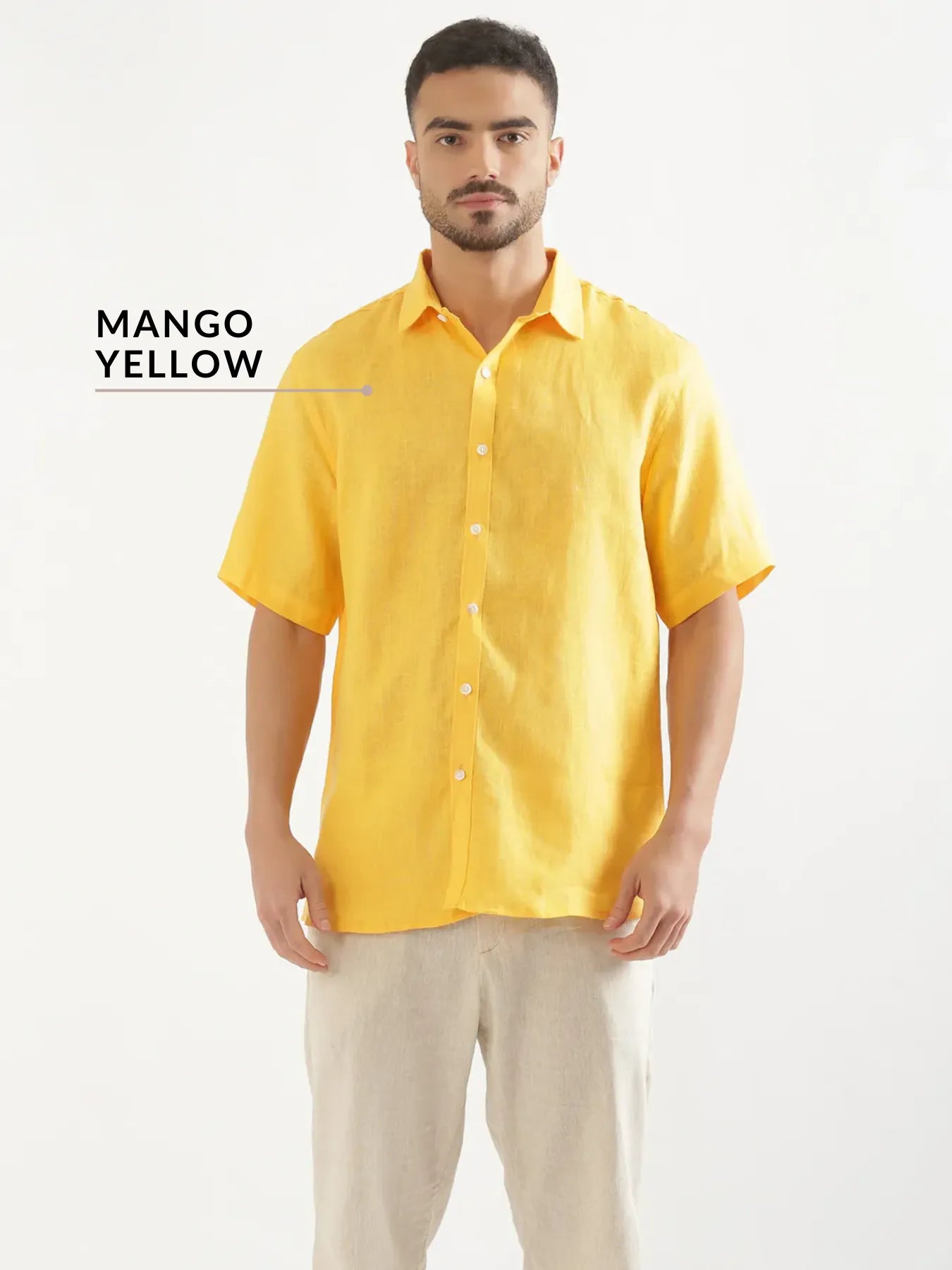 Pick Any 4 Men 100% Half Sleeve Linen Shirts