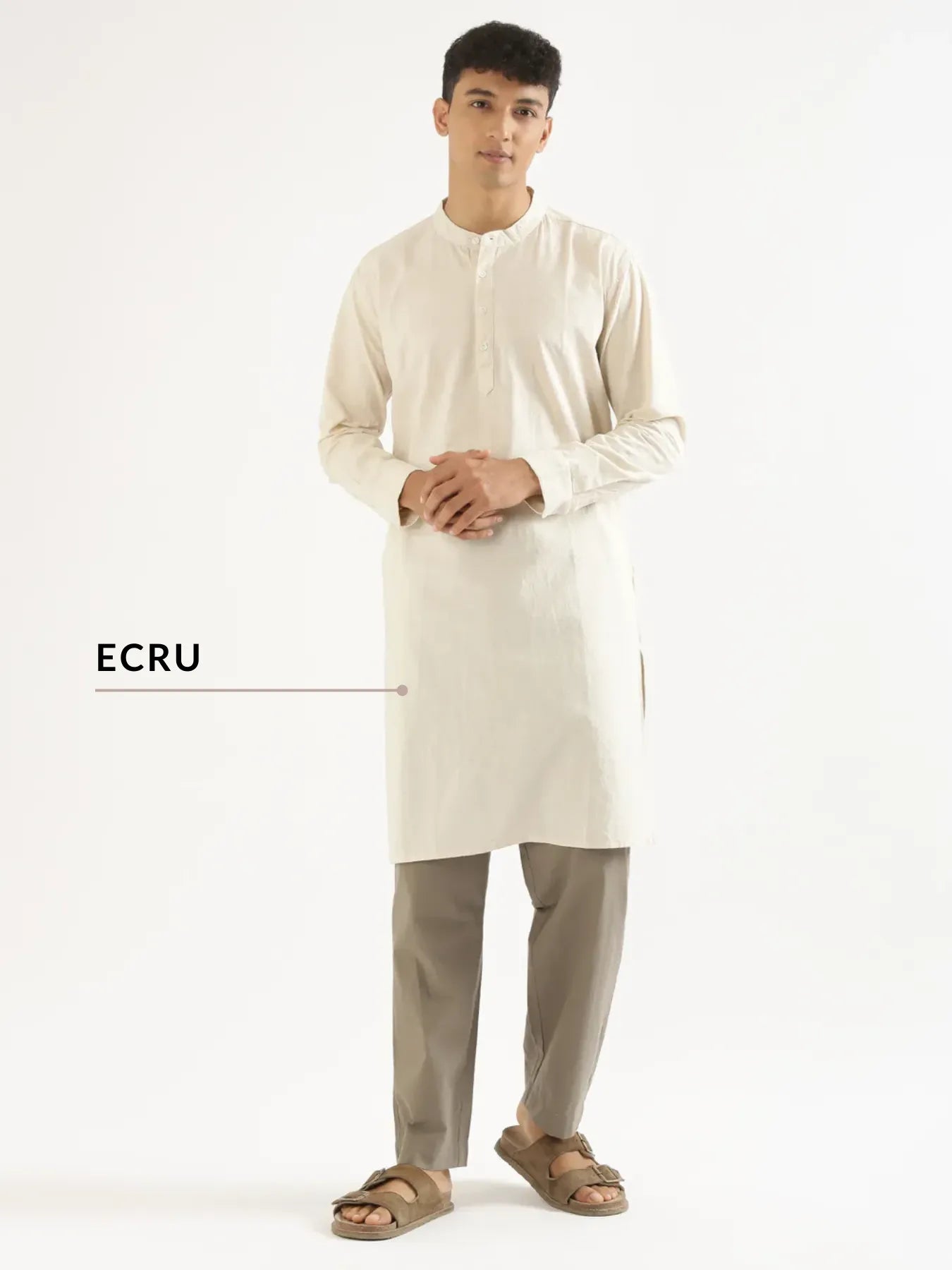 Pick Any 4 Men Airy Linen Long Kurta