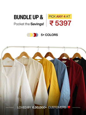 Pick Any 4 Women Airy Linen Flared Dress