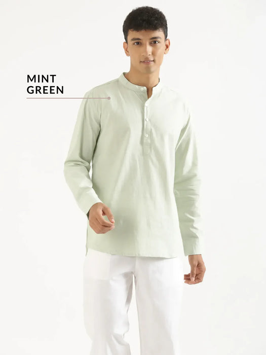 Pick Any 2 Men Airy Linen Short Kurta