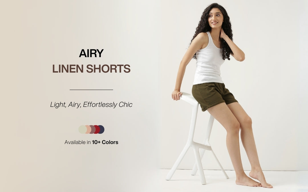 AIRY-LINEN SHORTS banner mobile