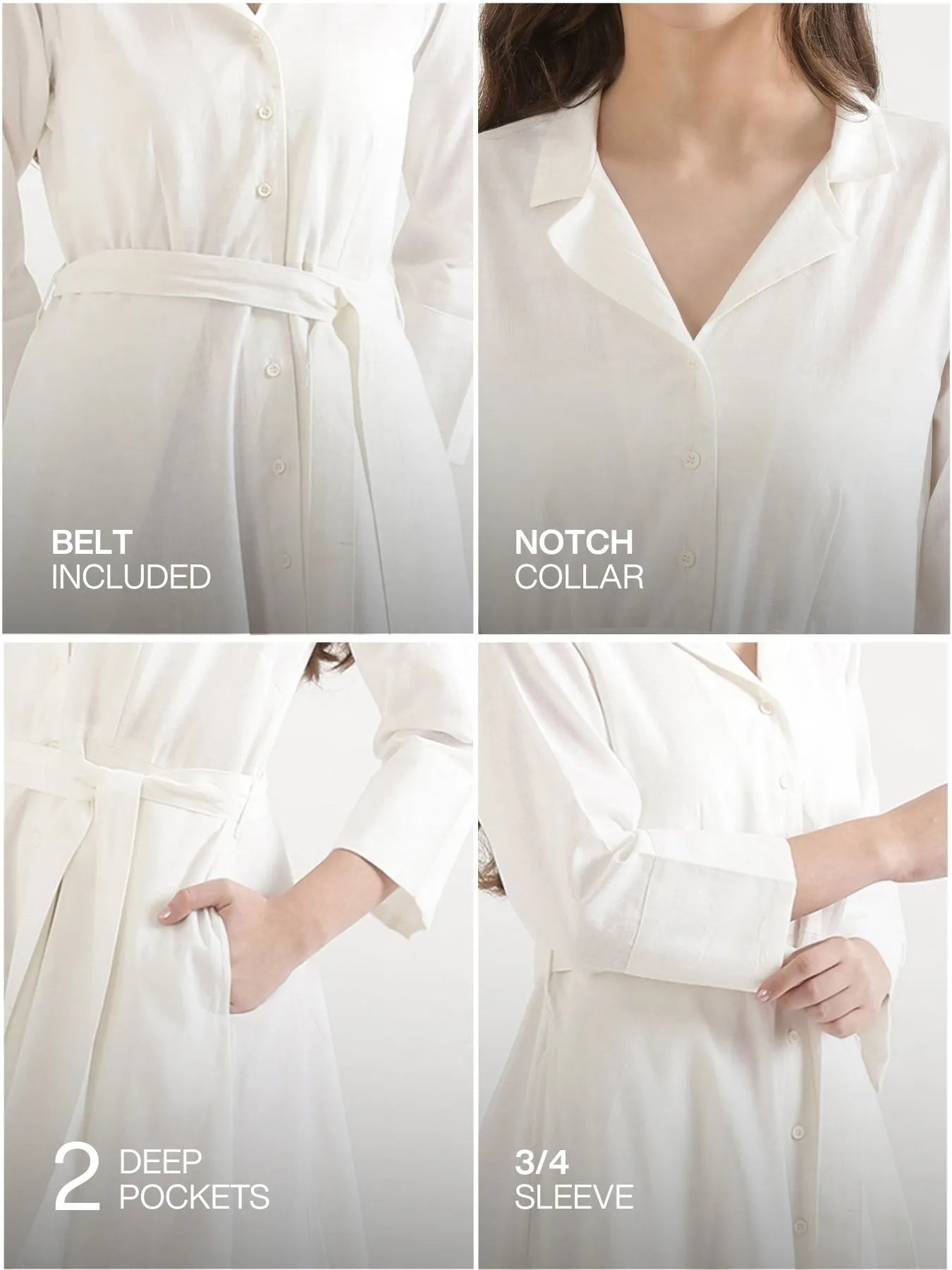 Pick Any 4 Women Airy Linen Flared Dress